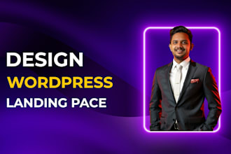 create responsive wordpress landing page design, squeeze page or sales page