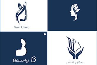 design a modern cosmetic beauty logo for your brand, website