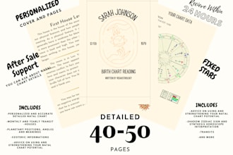 send you an in depth astrological analysis of your natal, birth chart
