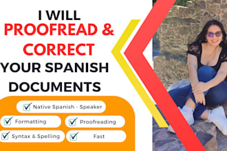 proofread and edit your spanish text for grammar and style