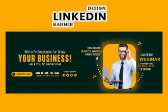 do outstanding linkedin banner, and image design