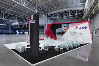 design awesome exhibition booth, stand, stall design