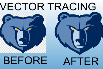 do vector tracing or redraw any logo or image