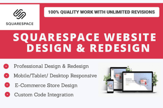 do professional design or redesign your squarespace website