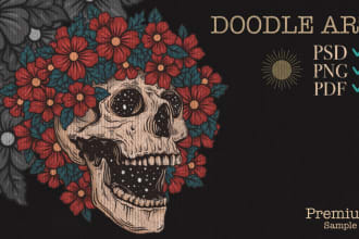 draw unique doodle art for clothing and printed products