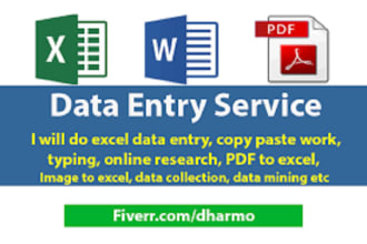 do fastest data entry, retype pages, web scraping