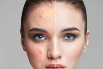 retouch and edit photo, skin, portrait, headshot and image on photoshop editing