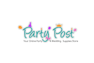 design premium party post logo with elegance
