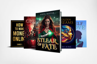 do eye catchy fantasy, fiction book cover design