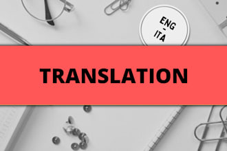 translate english texts into italian, transcreation and localization