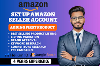 do your amazon fba store setup and be amazon account manager