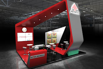 design  3d trade show booth, stand, stall, expo stand