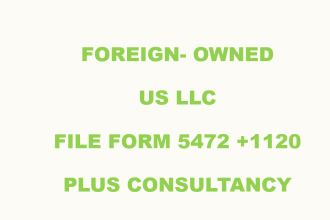 do irs tax forms 5472 and 1120 for US llc