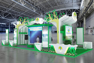 create 3d innovative exhibition booth, stand concepts