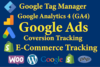 fix or setup google analytics 4, ga4, ads conversion tracking, via tag manager