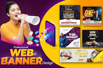 design professional web banner, google ads or header