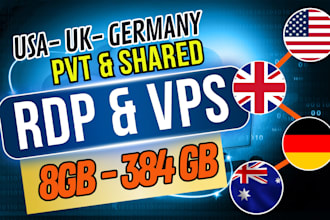 setup fast remote desktop rdp or nvidia vps upto 64 gb