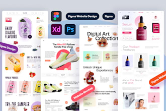 do figma website design, landing page, website ui ux