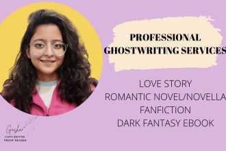 professionally ghostwrite a love story or romance novel