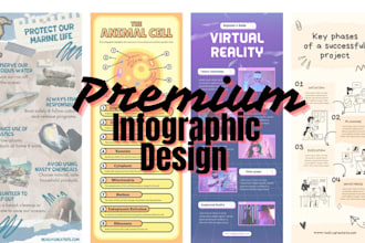 create unique business infographics, roadmap and amazon infographics