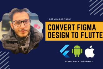 design flutter apps, convert figma or xd to flutter apps