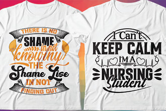 made awesome trendy typography custom t shirt design for clothing merchandise