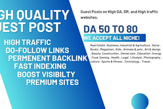 publish articles on high da DR  traffic guest post blogs with dofollow backlinks