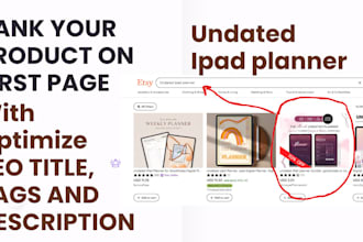 write etsy SEO title and tags to top rank etsy listings