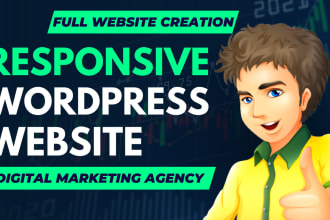 create digital marketing agency website, full website creation