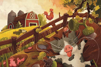 create children story book illustration
