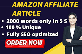 write high quality amazon affiliate article with the top product