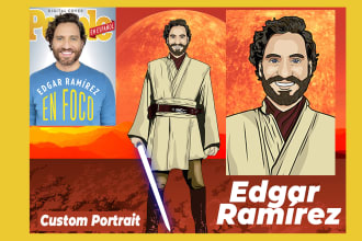 draw you a custom character from star wars or mandalorian