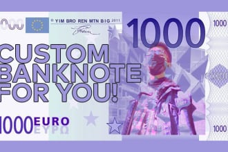 design your own custom banknote, currency, board game money