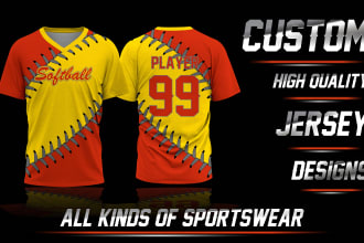 design custom sublimation softball jersey or uniform
