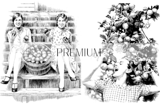 draw a digital black and white portrait from your image