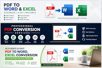 do accurate PDF to excel, PDF to word and data conversion