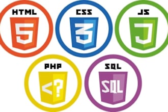 write any task, design in html, css, javascript, php for web development
