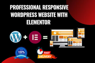 build any business website using wordpress and elementor pro