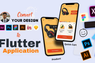 do android and ios mobile app development using flutter app