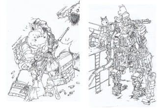 draw lovely  cartoon character