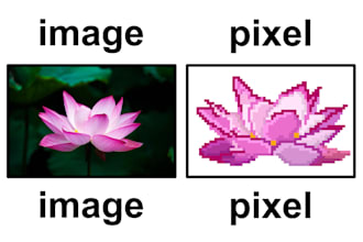 convert your image to pixels and custom design