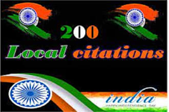 do 200 india best local citations manually for your business