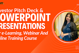 design powerpoint presentation for elearning, webinar and online training course
