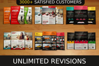 design a flyer, brochure in less than 6 hours with unlimited revisions