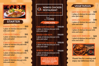design amazing editable food restaurant menu and food menu