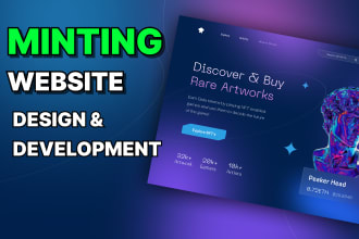 create nft minting landing website nft landing page