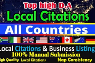 do 200 all country local citations for local seo