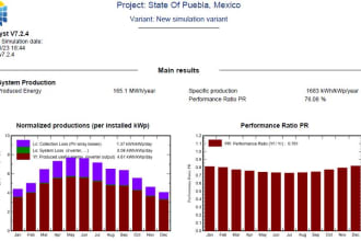 design and simulation of pvsyst report for upto 100mw solar power plant
