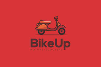 design better motorcycle scooter repair logo with free rivisions