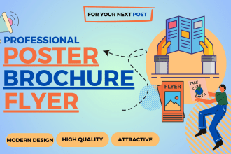 design creative flyer, brochure, poster, invoice and leaflet